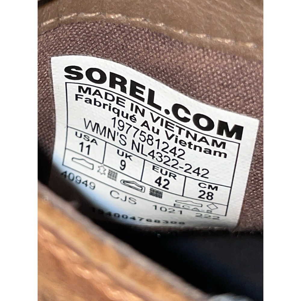 Sorel Waterproof Women's Emelie II Chelsea Bootie In Dark Amber/Tobacco Size 11 - Picture 7 of 13